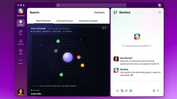 У Slack з'явилася можливість створювати інтерактивні графіки та звіти прямо в чатах