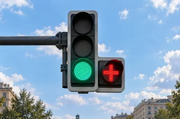Червоний плюс на світлофорі: що означає незвичний сигнал для водіїв